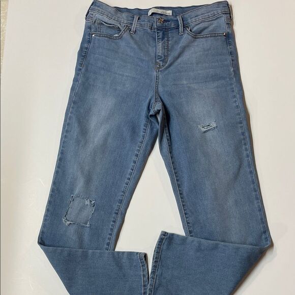 Ella Moss Light Wash Distressed Straight Leg Women’s Sz 6 - Picture 1 of 12